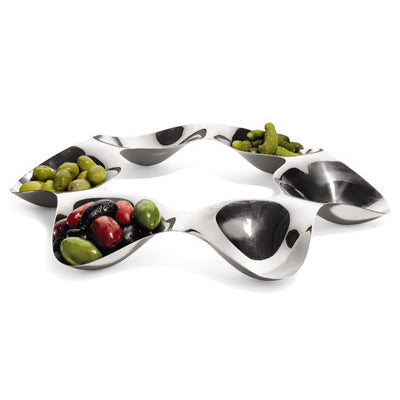 FOUR-SECTION HORS-D'OEUVRE DISH by Alessi on